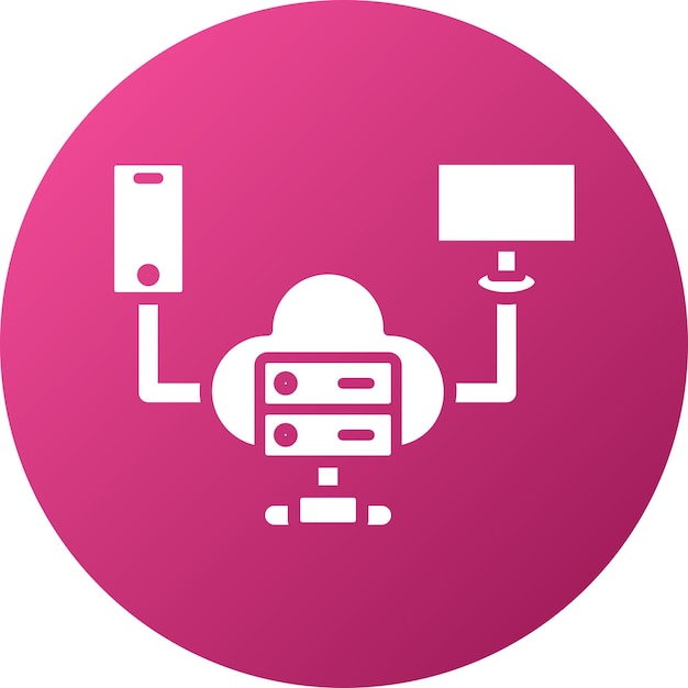 Stile di icona di cloud computing a progettazione vettoriale