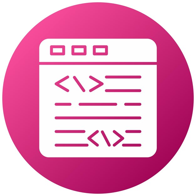 Stile di icona di codifica del sito web di progettazione vettoriale