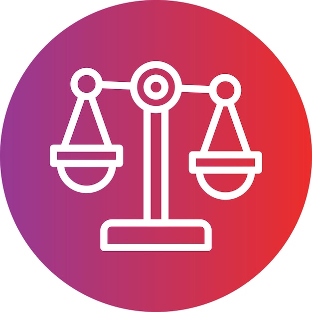 Stile di icona di disegno vettoriale di ingiustizia