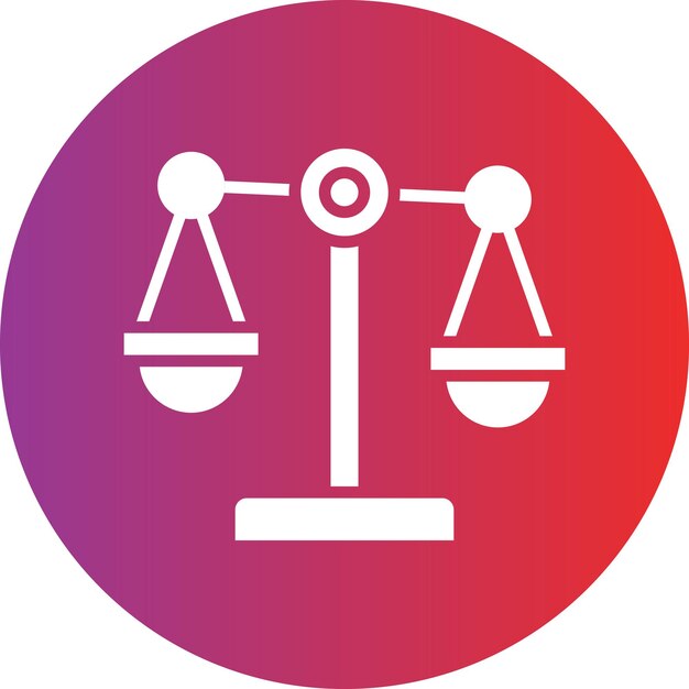 Stile di icona di disegno vettoriale di ingiustizia