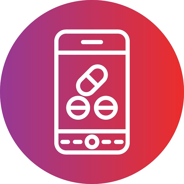Stile di icona di farmacia online a progettazione vettoriale