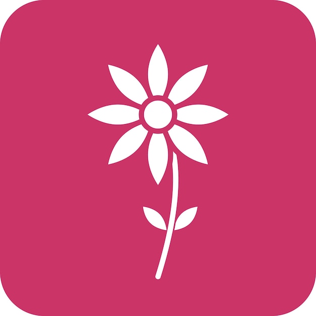 Stile di icona di fiore a progettazione vettoriale