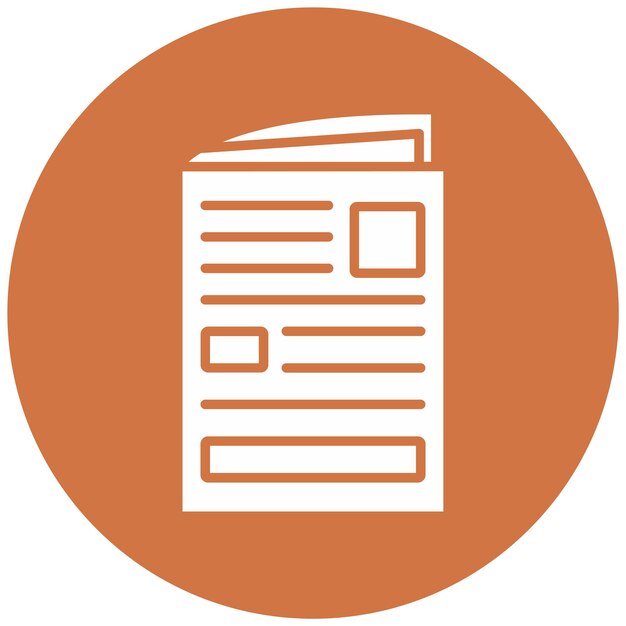 Stile di icona di giornale a progettazione vettoriale