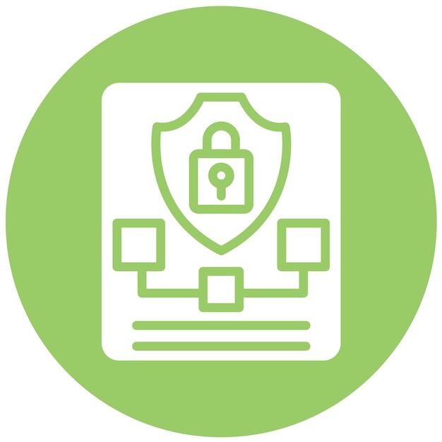 Stile di icona di pianificazione della sicurezza di progettazione vettoriale