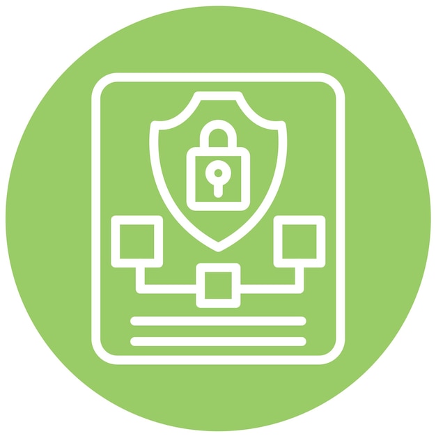Stile di icona di pianificazione della sicurezza di progettazione vettoriale