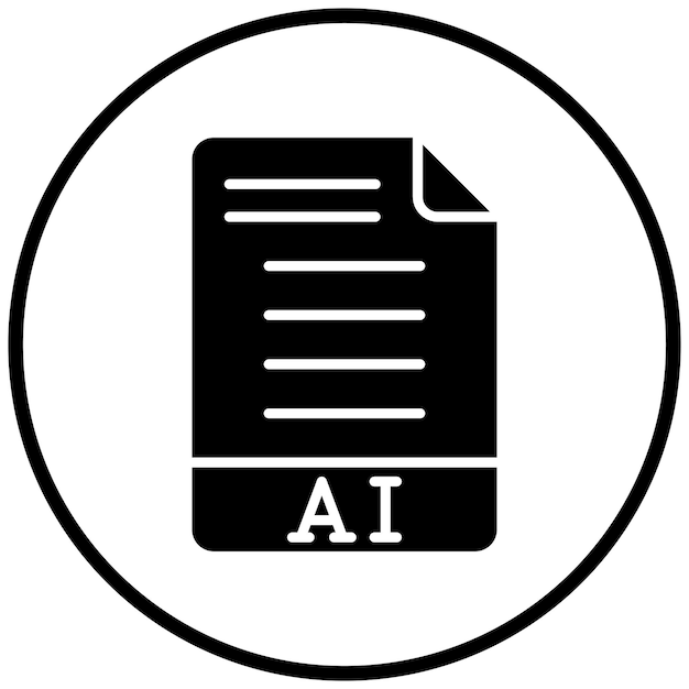 Stile di icona di progettazione vettoriale AI