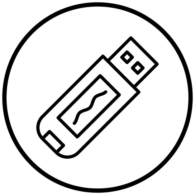 Stile di icona di progettazione vettoriale Usb