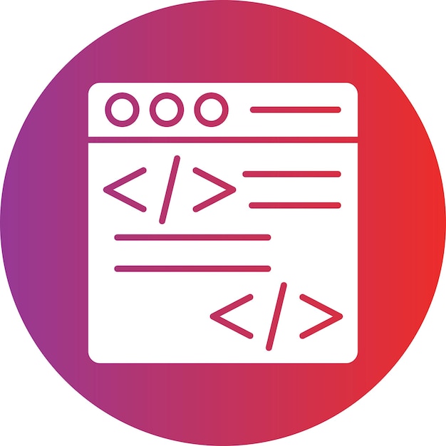 Stile di icona di programmazione vettoriale