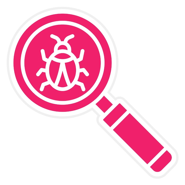 Stile di icona di ricerca di bug