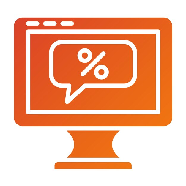 Stile di icona di sconto online di Vector Design