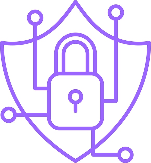 Stile di icona di sicurezza informatica a progettazione vettoriale