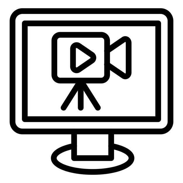 Stile di icona di streaming di progettazione vettoriale