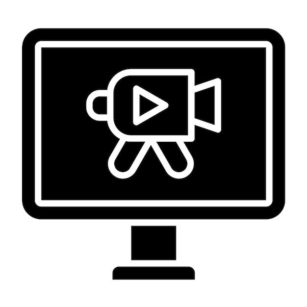 Stile di icona di streaming di progettazione vettoriale