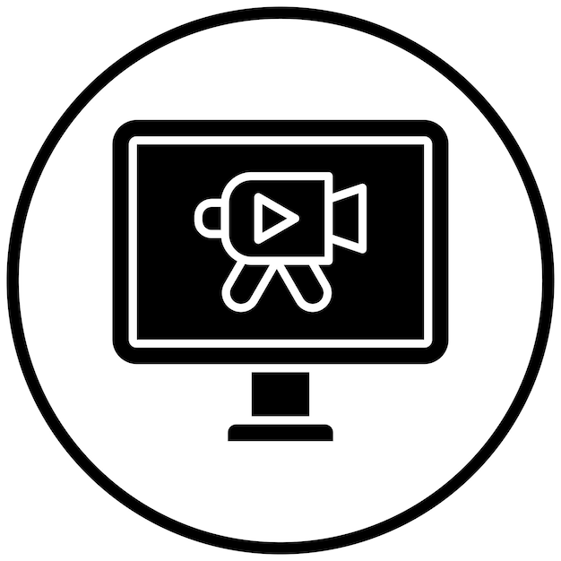 Stile di icona di streaming di progettazione vettoriale