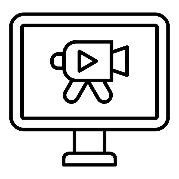 Stile di icona di streaming di progettazione vettoriale