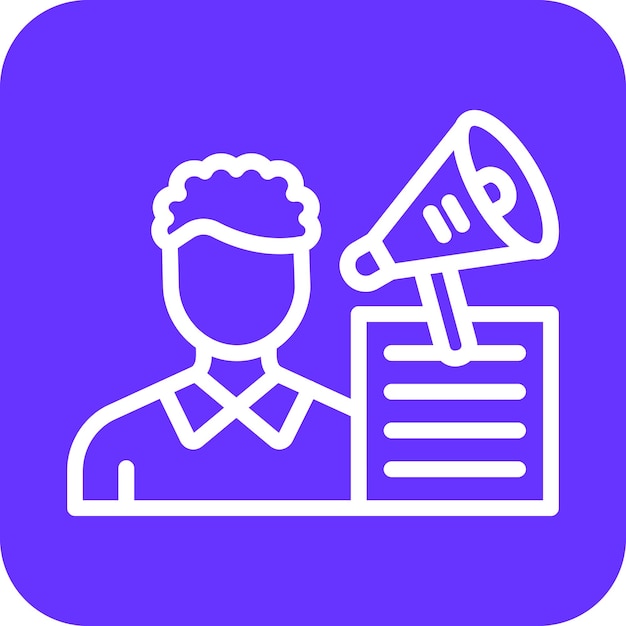 Stile di icona di Vector Design Content Marketer
