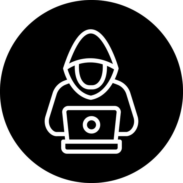 Stile di icona di Vector Design Hacker