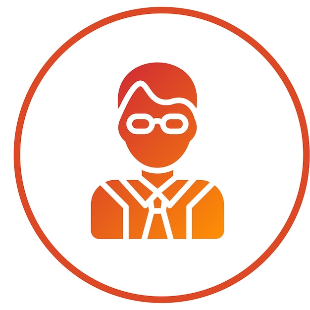 Stile di icona di Vector Design Lawyer