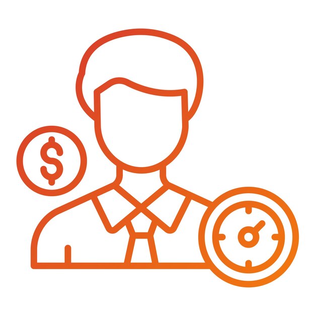 Stile di icona di Vector Design Performance Marketer