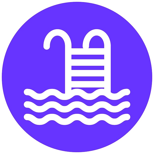 Stile di icona flotante della piscina di progettazione vettoriale