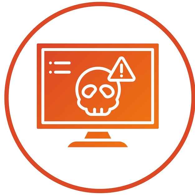Stile di icona hackerato dal computer
