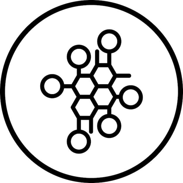 Stile di icona nanotecnologica di progettazione vettoriale