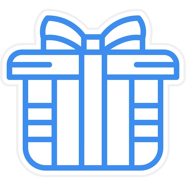 Stile di icona regalo a disegno vettoriale