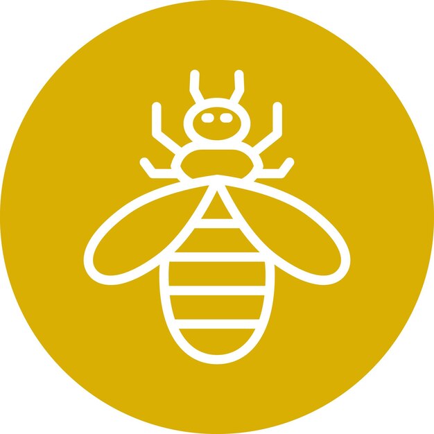Stile di icona Vector Design Bee