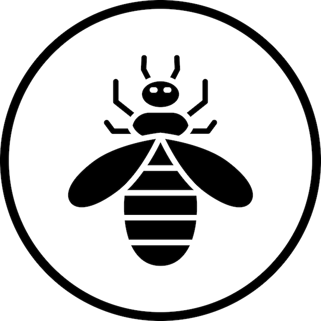 Stile di icona Vector Design Bee