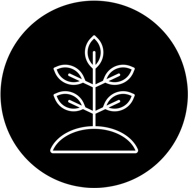Stile di icona Vector Design Grass Roots