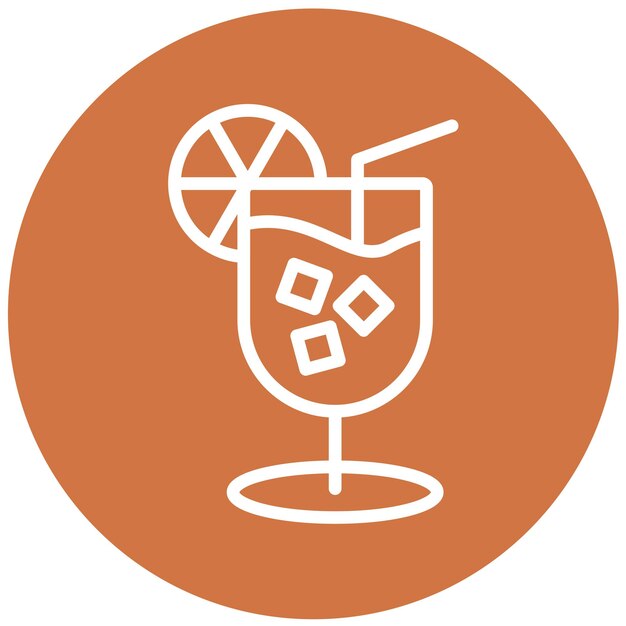 Stile di icona Vector Design Whiskey Sour