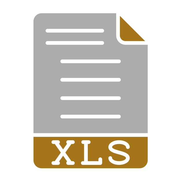 Stile di icona Vector Design XLS