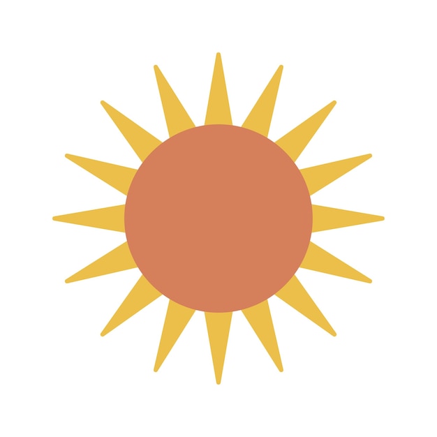 Stile di icona vettoriale di design solare minimalista