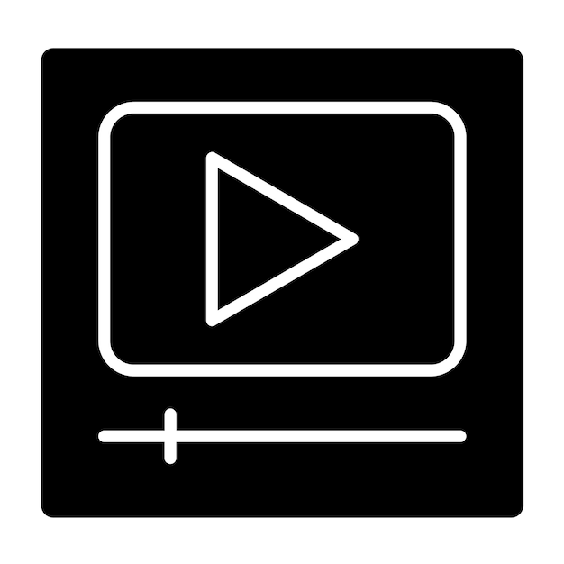 Stile di icona video di progettazione vettoriale