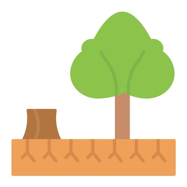Stile di illustrazione del vettore di deforestazione