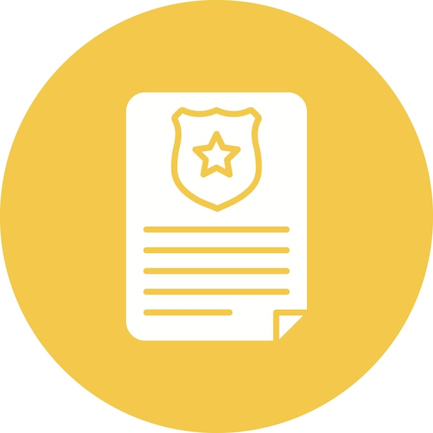 Stile di illustrazione vettoriale del certificato di polizia