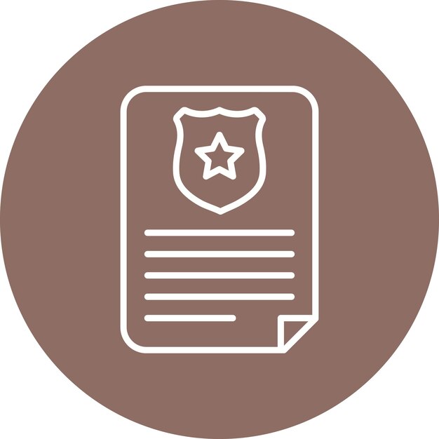 Stile di illustrazione vettoriale del certificato di polizia