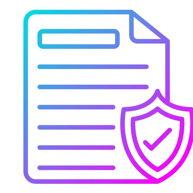 Stile di illustrazione vettoriale del documento sicuro