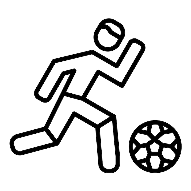 Stile di illustrazione vettoriale del giocatore di calcio