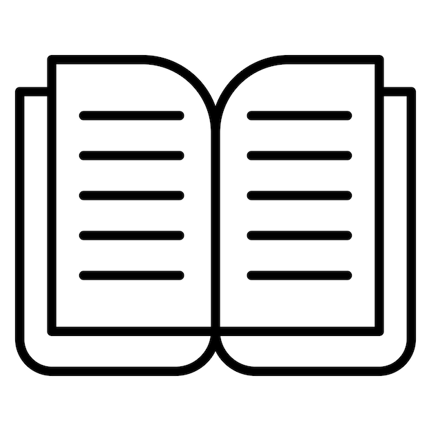 Stile di illustrazione vettoriale del libro aperto