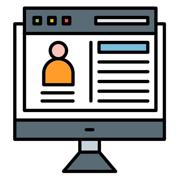 Stile di illustrazione vettoriale del portafoglio web