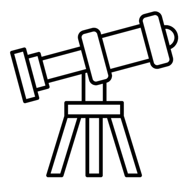 Stile di illustrazione vettoriale del telescopio