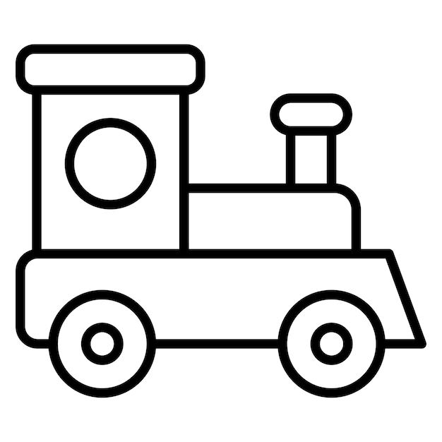 Stile di illustrazione vettoriale del treno
