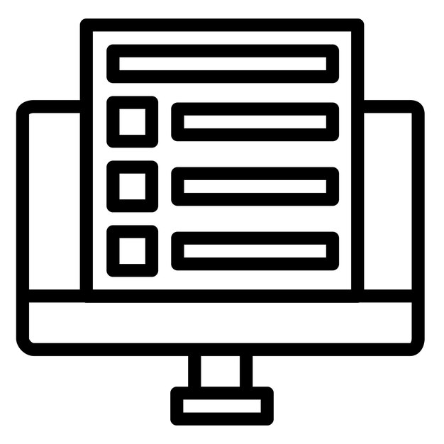 Stile di illustrazione vettoriale dell'esame online