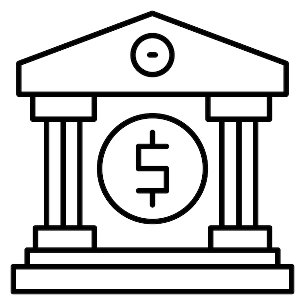 Stile di illustrazione vettoriale della banca