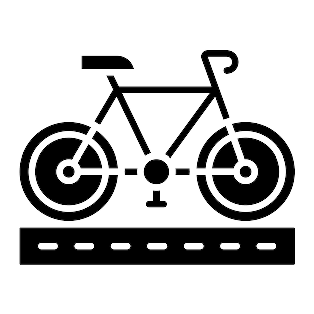Stile di illustrazione vettoriale della pista ciclabile