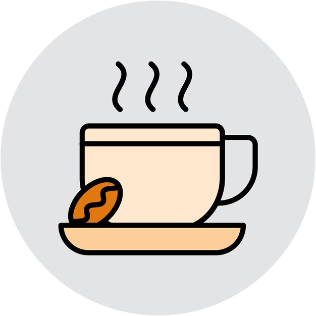 Stile di illustrazione vettoriale delle tazze da caffè