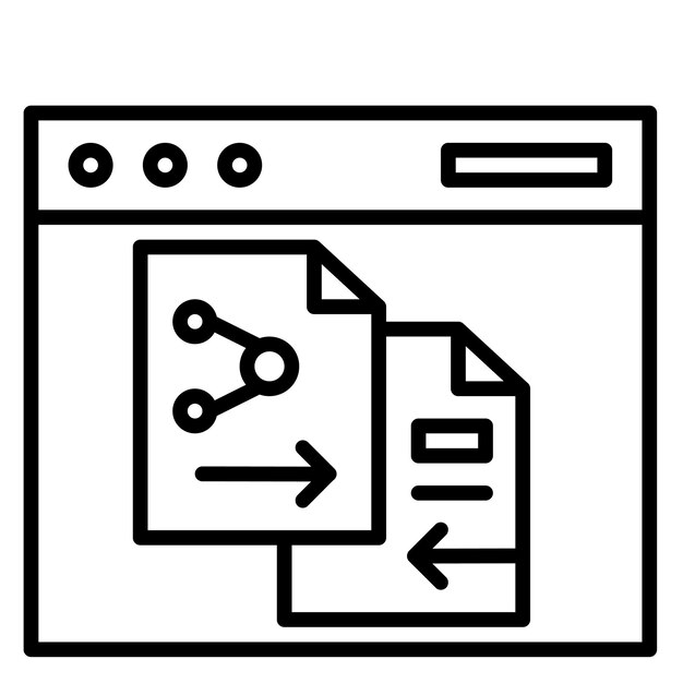 Stile di illustrazione vettoriale di condivisione di file