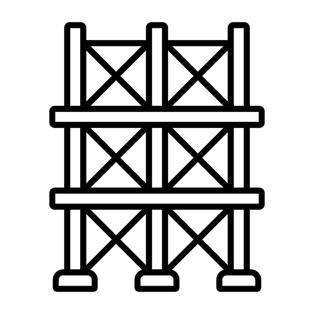 Stile di illustrazione vettoriale di impalcatura