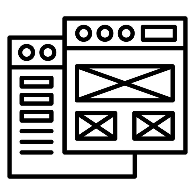 Stile di illustrazione vettoriale di progettazione di mockup